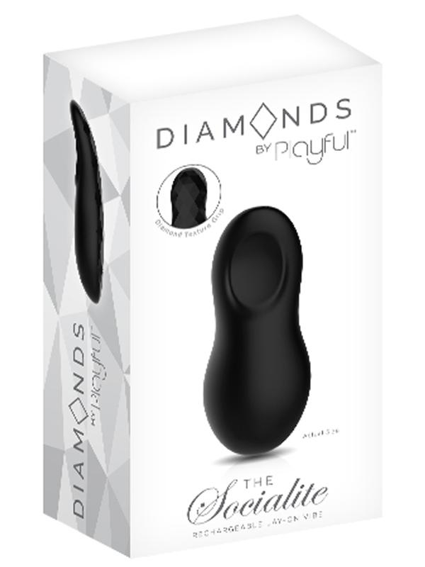 Playful Diamonds The Socialite - Rechargeable Lay-On Vibe Black