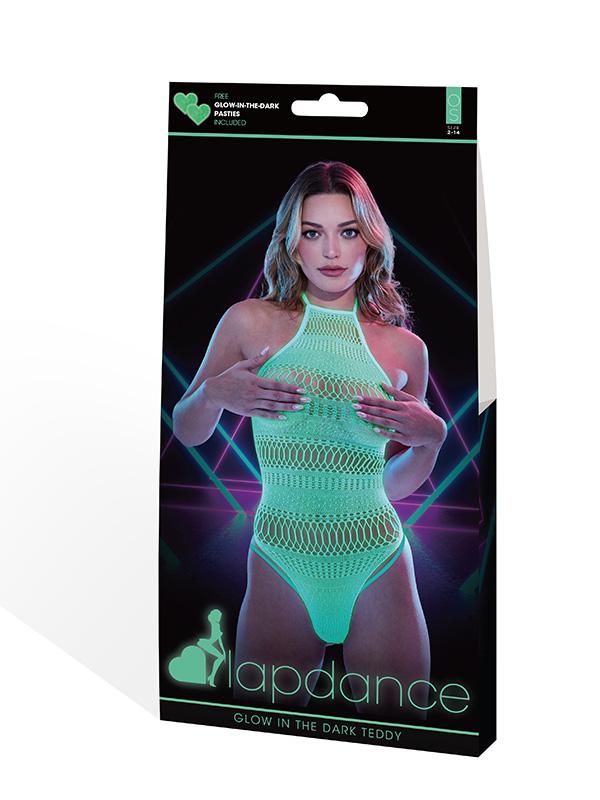 Lapdance Glow In The Dark Teddy with Halter Neck