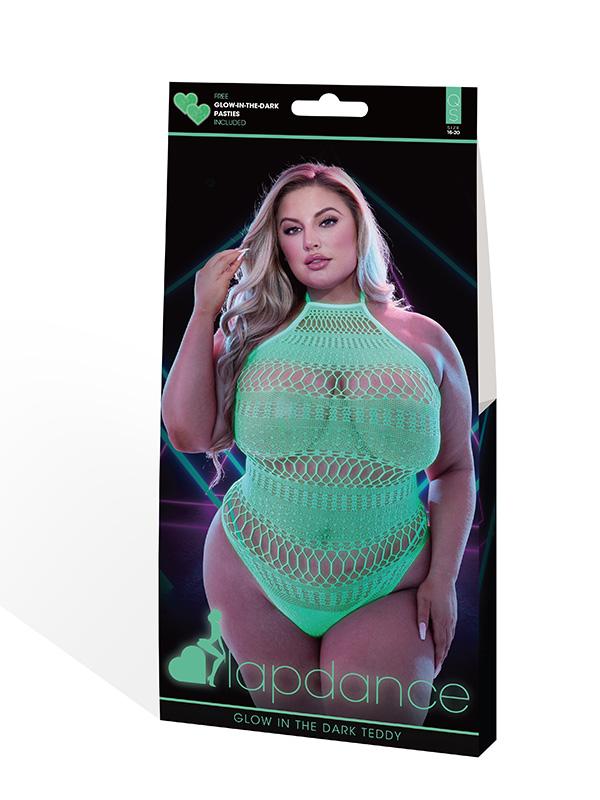 Lapdance Glow In The Dark Teddy with Halter Neck Q