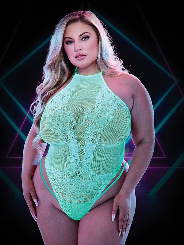 Lapdance Glow In The Dark Sheer Teddy Q