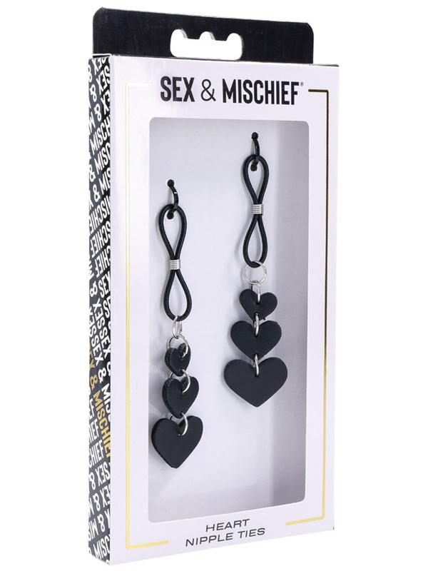 Sex and Mischief Heart Nipple Ties