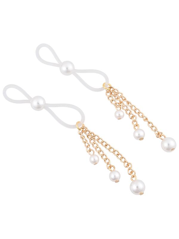 Sex and Mischief Pearl Nipple Ties