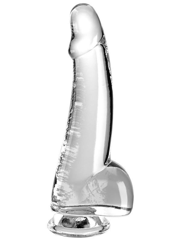 King Cock Clear 7.5 in. with balls - Clear