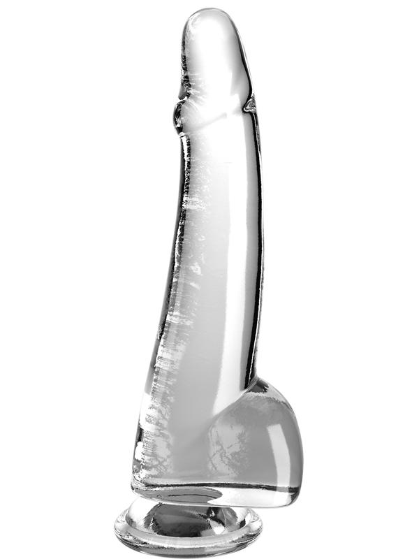 King Cock Clear 10 in. with balls - Clear