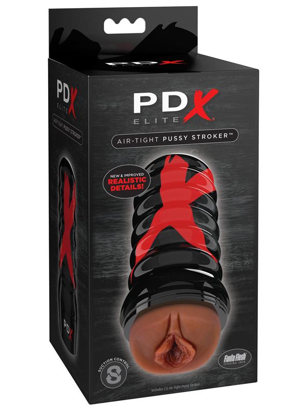 PDX Elite Air Tight Pussy Stroker - Brown