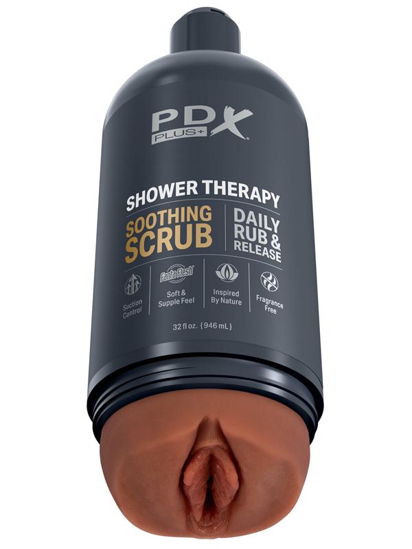 PDX Plus Shower Therapy - Soothing Scrub - Brown