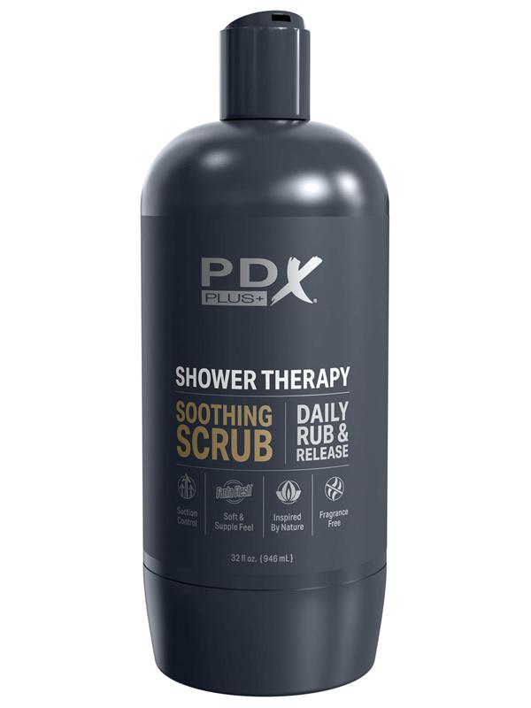 PDX Plus Shower Therapy - Soothing Scrub - Brown