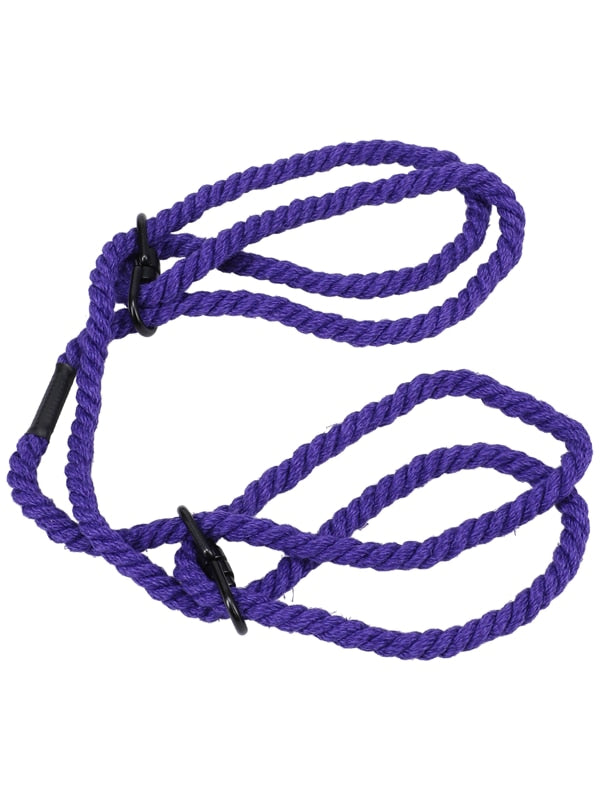 Merci Bind and Tie 6mm Hemp Wrist or Ankle Cuffs Violet