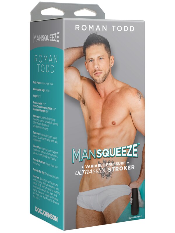 Man Squeeze Roman Todd ULTRASKYN Stroker Ass Vanilla