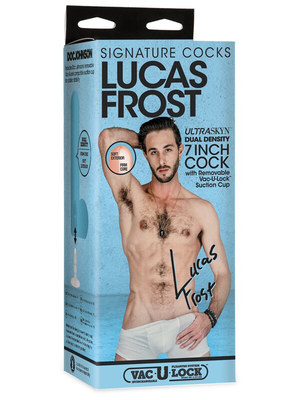 Signature Cocks Lucas Frost 7 inch ULTRASKYN Cock with Removable Vac-U-Lock Suction Cup Va