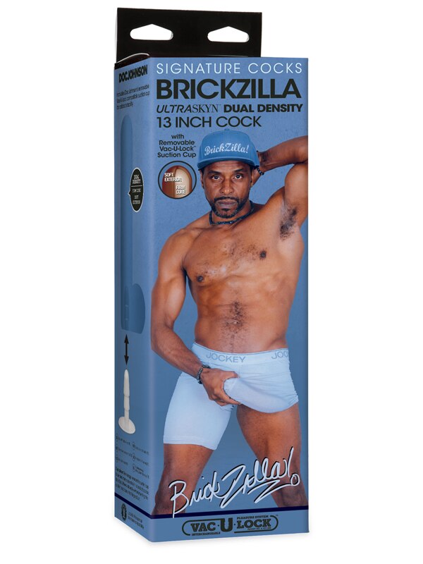 Signature Cocks Brickzilla 13 Inch ULTRASKYN Cock  ocolate