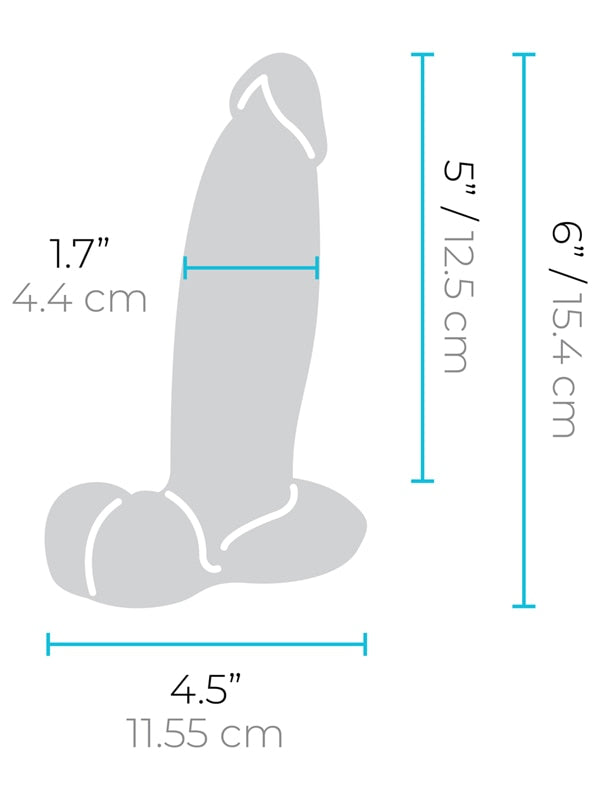 b - Vibe Slipskin Realistic Silicone Dildo - 6 in. Girthy Cream