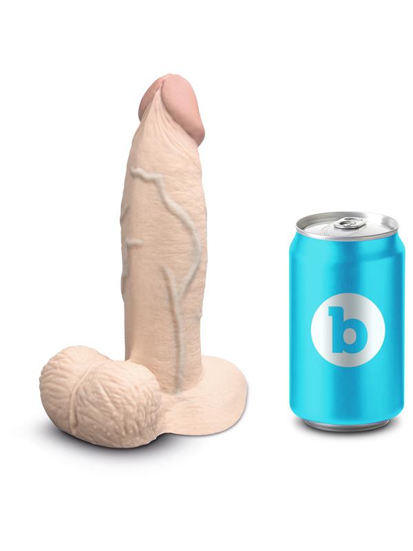 b - Vibe Slipskin Realistic Silicone Dildo - 7 in. y Cream