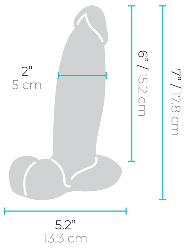 b - Vibe Slipskin Realistic Silicone Dildo - 7 in. y Cream