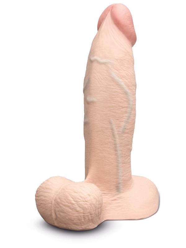 b - Vibe Slipskin Realistic Silicone Dildo - 8 in. Girthy Cream