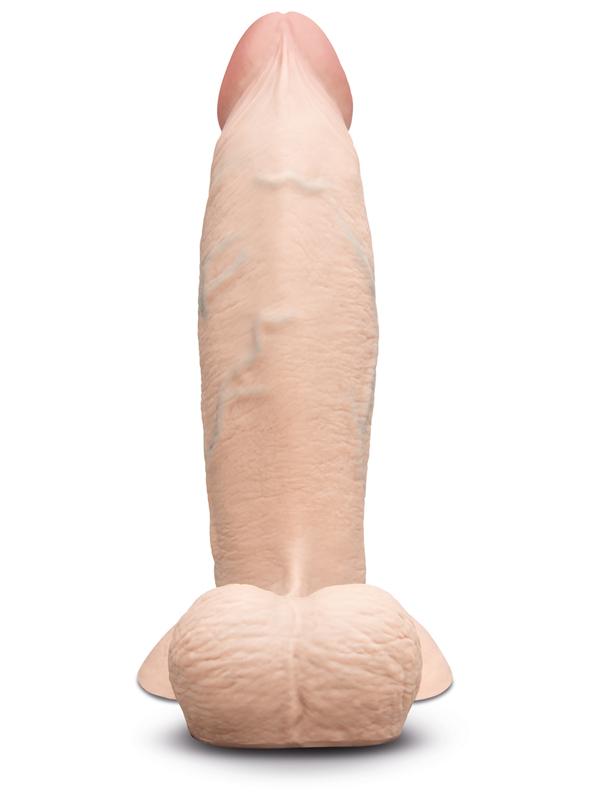 b - Vibe Slipskin Realistic Silicone Dildo - 8 in. Girthy Cream