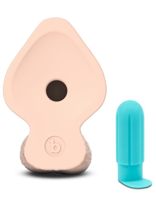 b - Vibe Slipskin Realistic Silicone Dildo - 8 in. Girthy Cream