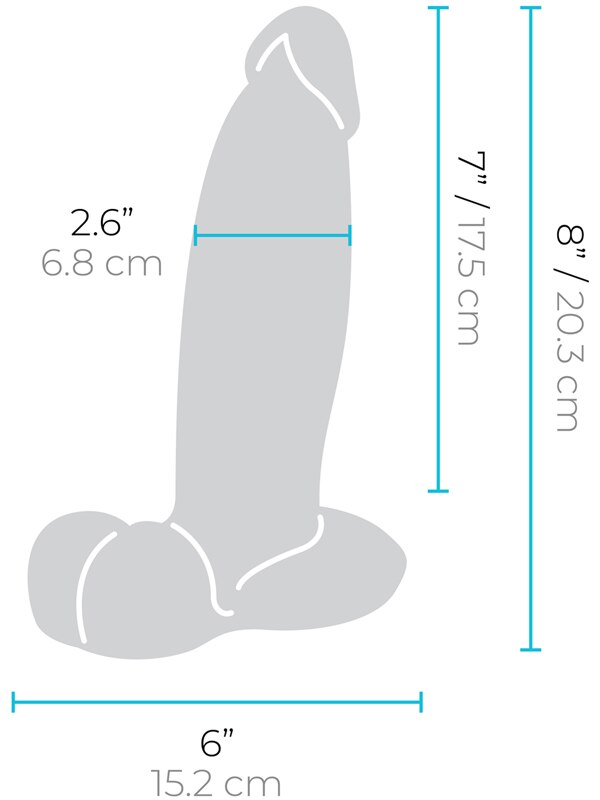 b - Vibe Slipskin Realistic Silicone Dildo - 8 in. Girthy Cream