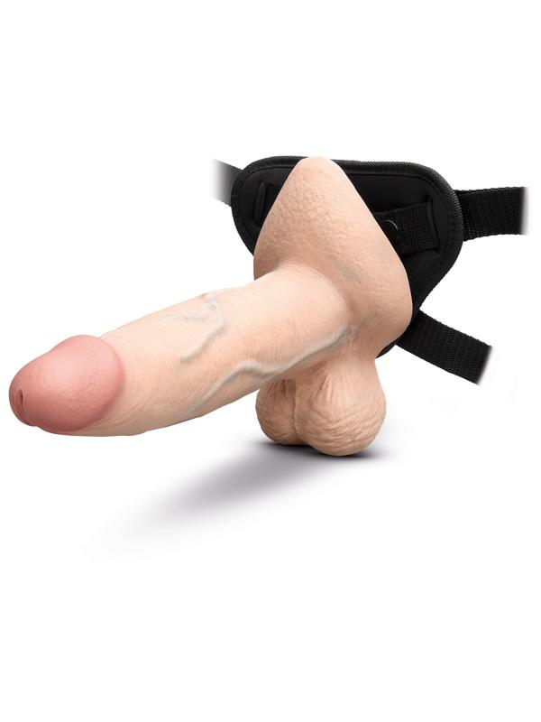 b - Vibe Slipskin Realistic Silicone Dildo - 9 in. y Cream