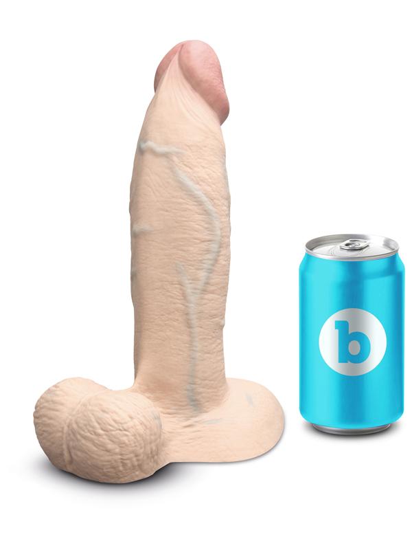 b - Vibe Slipskin Realistic Silicone Dildo - 9 in. y Cream