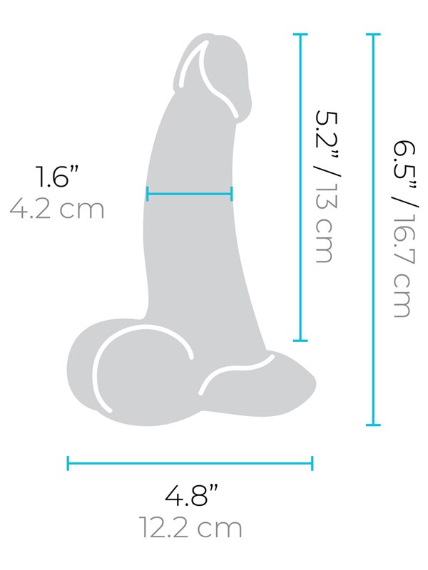 b - Vibe Slipskin Realistic Silicone Dildo - 6.5 in. Curved Cream