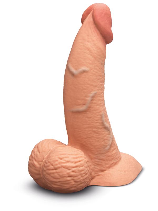 b - Vibe Slipskin Realistic Silicone Dildo - 6.5 i d Mocha