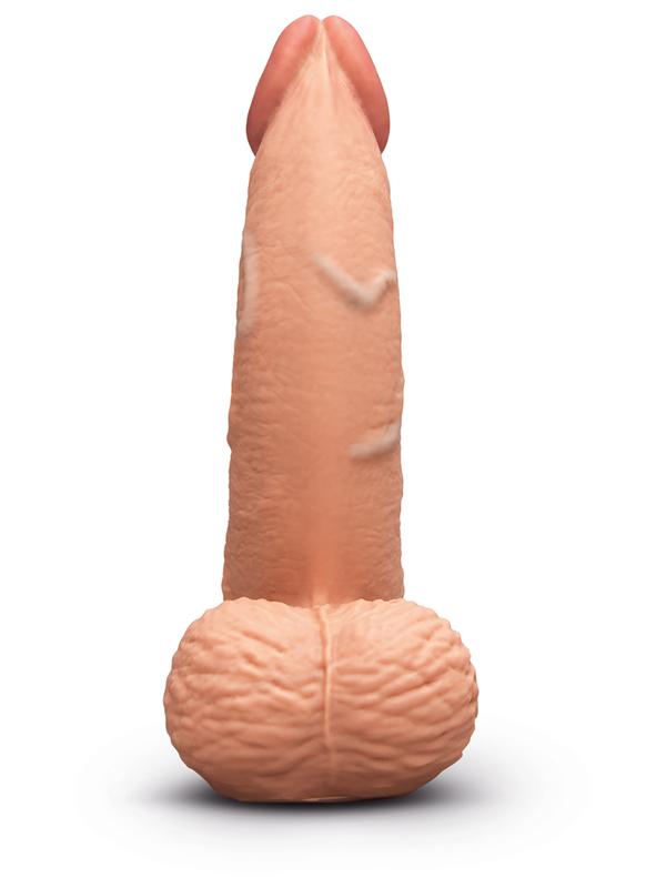b - Vibe Slipskin Realistic Silicone Dildo - 6.5 i d Mocha