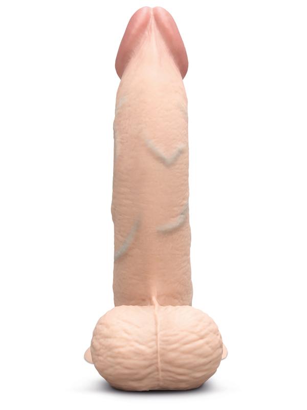 b - Vibe Slipskin Realistic Silicone Dildo - 8 in. Curved Cream