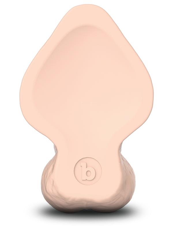 b - Vibe Slipskin Realistic Silicone Dildo - 8 in. Curved Cream