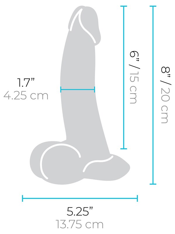 b - Vibe Slipskin Realistic Silicone Dildo - 8 in. Curved Cream