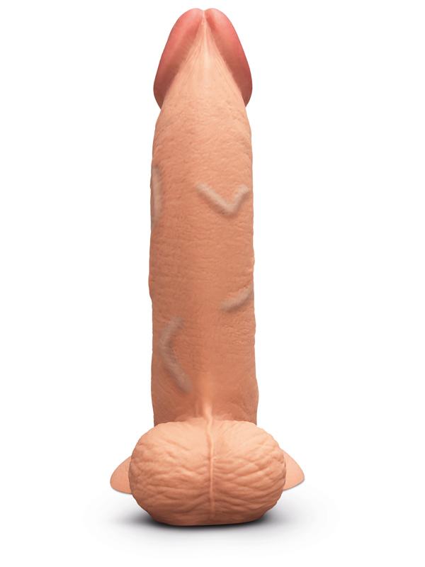 b - Vibe Slipskin Realistic Silicone Dildo - 9 in. d Mocha