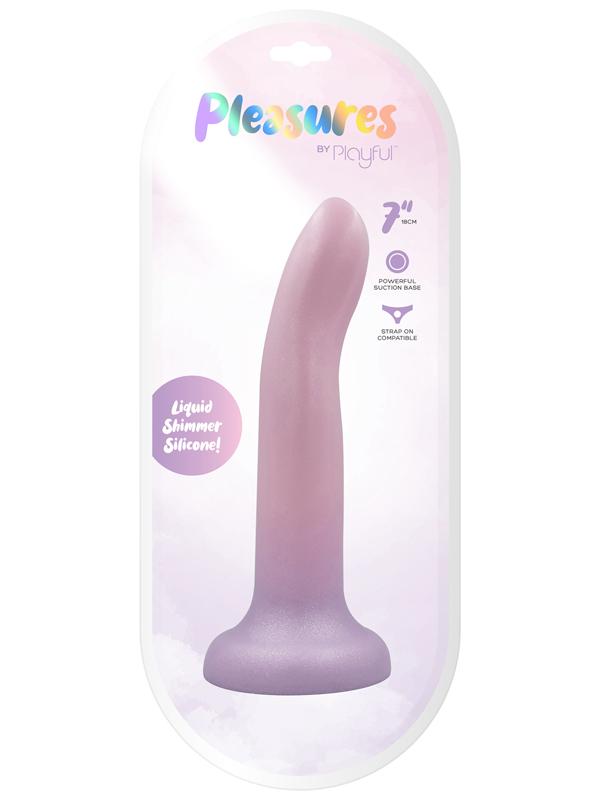 Pleasures by Playful 7 inch Dong - Pink to Purple