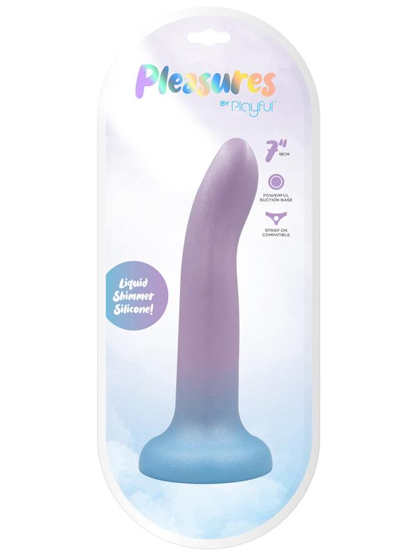 Pleasures by Playful 7 inch Dong - Purple to Blue