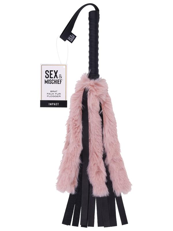 Sex and Mischief Brat Faux Fur Flogger