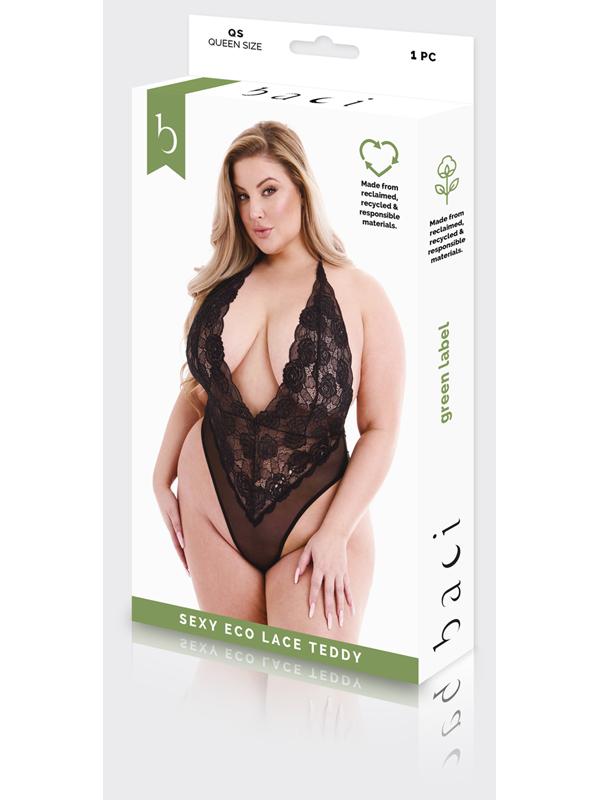 Sexy Eco Lace Teddy Black Q