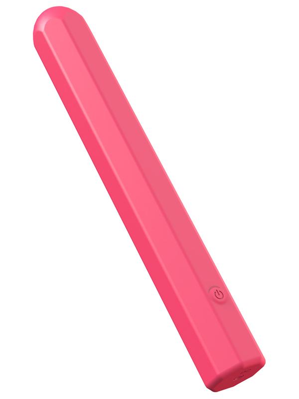 Soft by Playful Chic Rechargeable Long Bullet Vibe Coral Pink