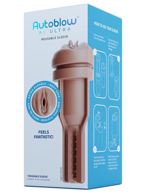 Autoblow AI Ultra Vagina Sleeve - Brown