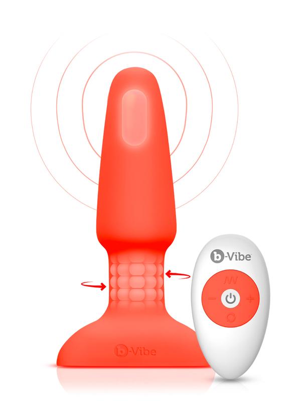 b-Vibe USB Rechargeable Rimming 2 Plug Orange