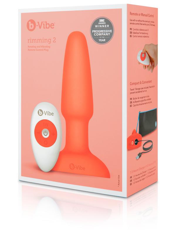 b-Vibe USB Rechargeable Rimming 2 Plug Orange