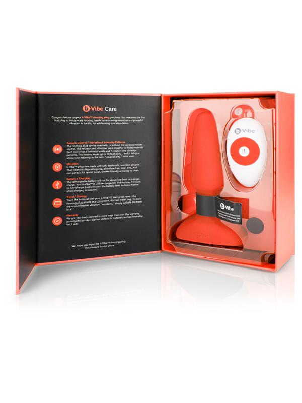 b-Vibe USB Rechargeable Rimming 2 Plug Orange