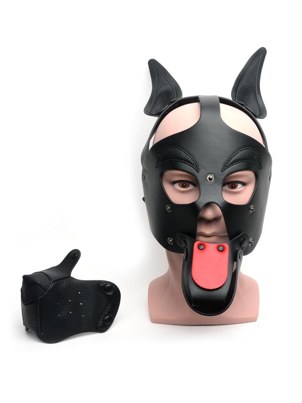 Playful Pup Hood Black