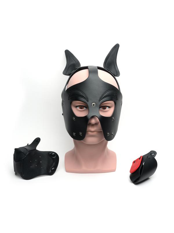 Playful Pup Hood Black