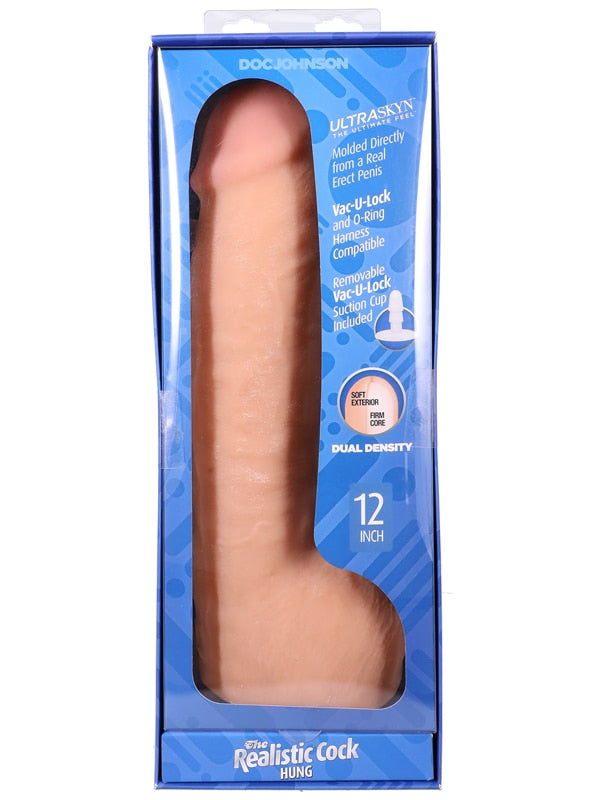 The Realistic Cock -  Hung With Removable Vac-U-Lo Vanilla