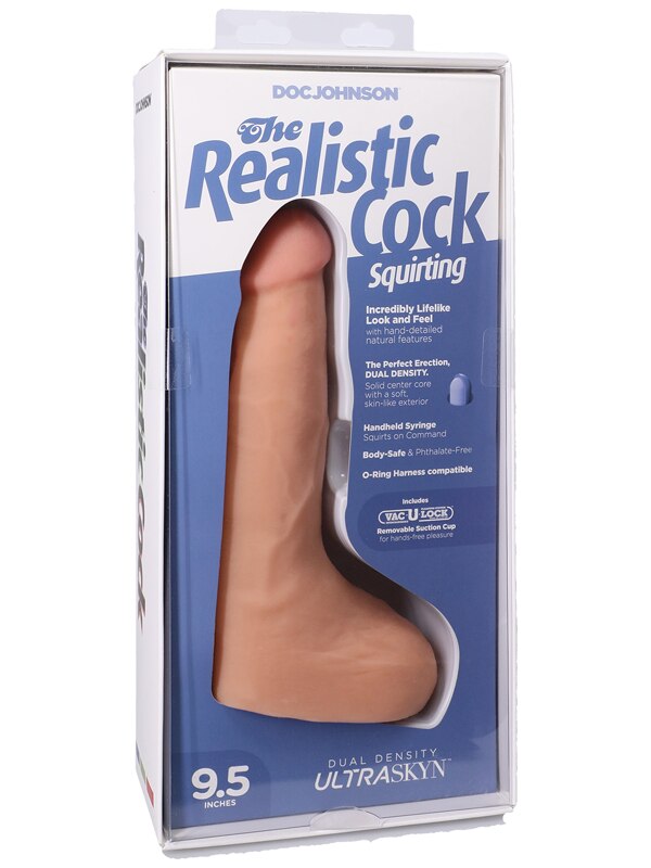 The Realistic Cock - Squirting Cock - With Removab Vanilla