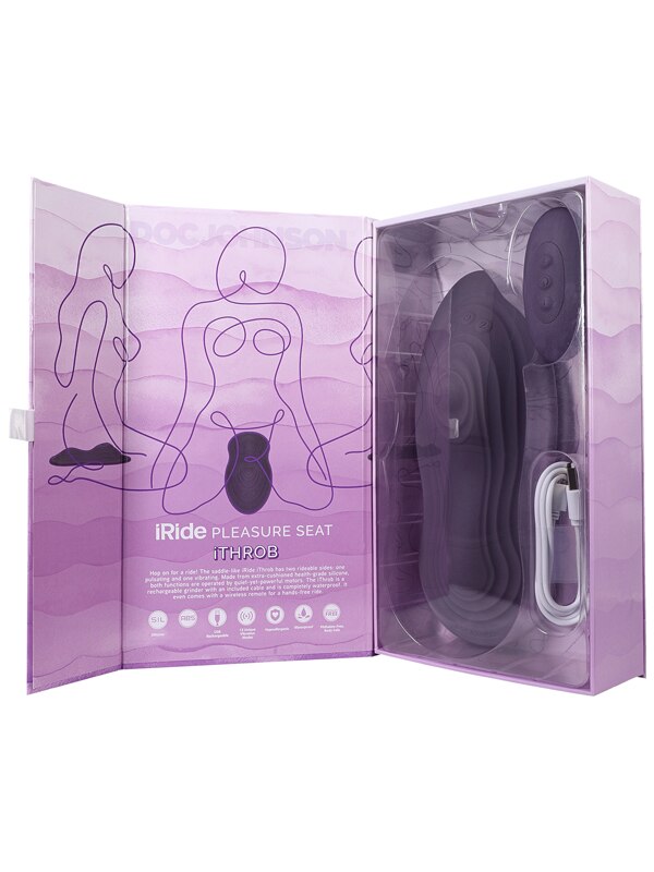 iRide Pleasure Seat - Throb - Rechargeable with Wi  Purple