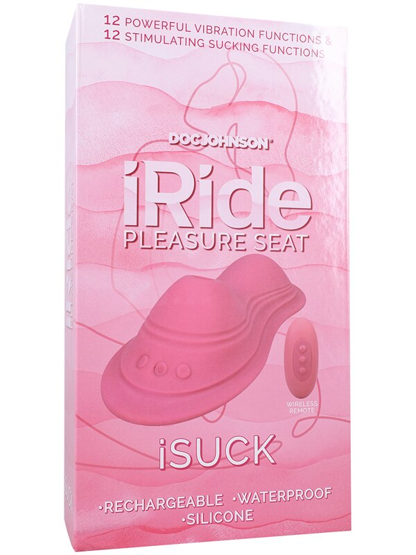 iRide Pleasure Seat - Suck - Rechargeable with Wir ty Pink