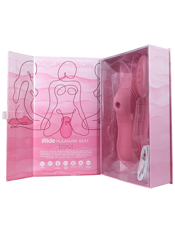 iRide Pleasure Seat - Suck - Rechargeable with Wir ty Pink