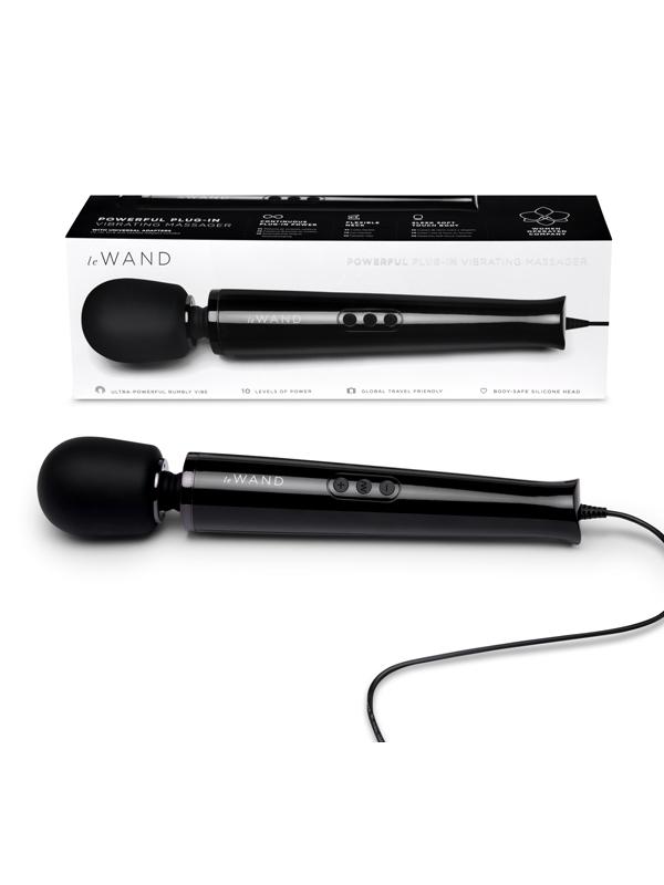 Le Wand Plug-in Vibrating Massager Black