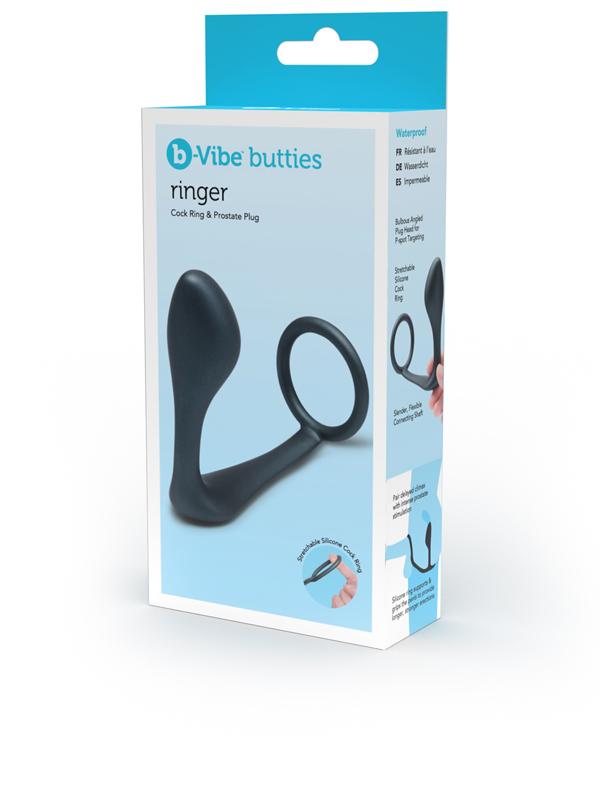 b-Vibe Butties Ringer Cock Ring and Plug