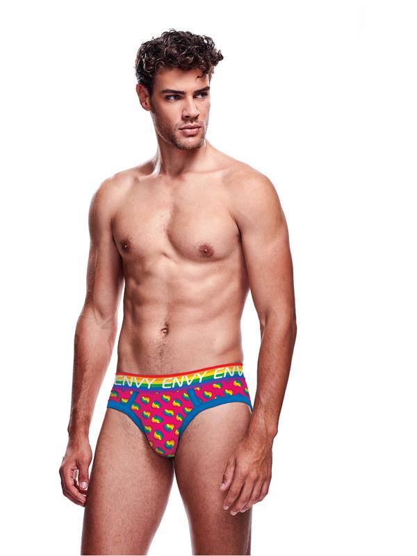 Rainbow Hearts Brief - LXL